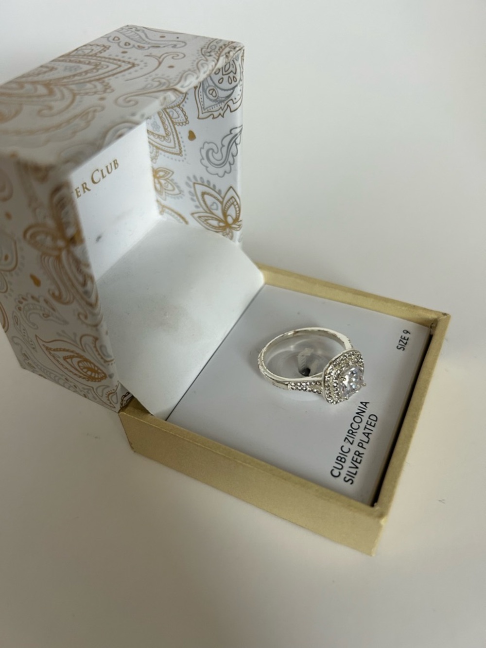Charter Club Silver-Tone Halo Cubic Zirconia Ring - Picture 7 of 8